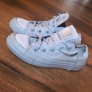 Gray converse with sparkle detail